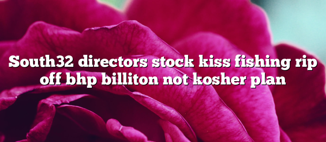 South32 directors stock kiss fishing rip off bhp billiton not kosher plan