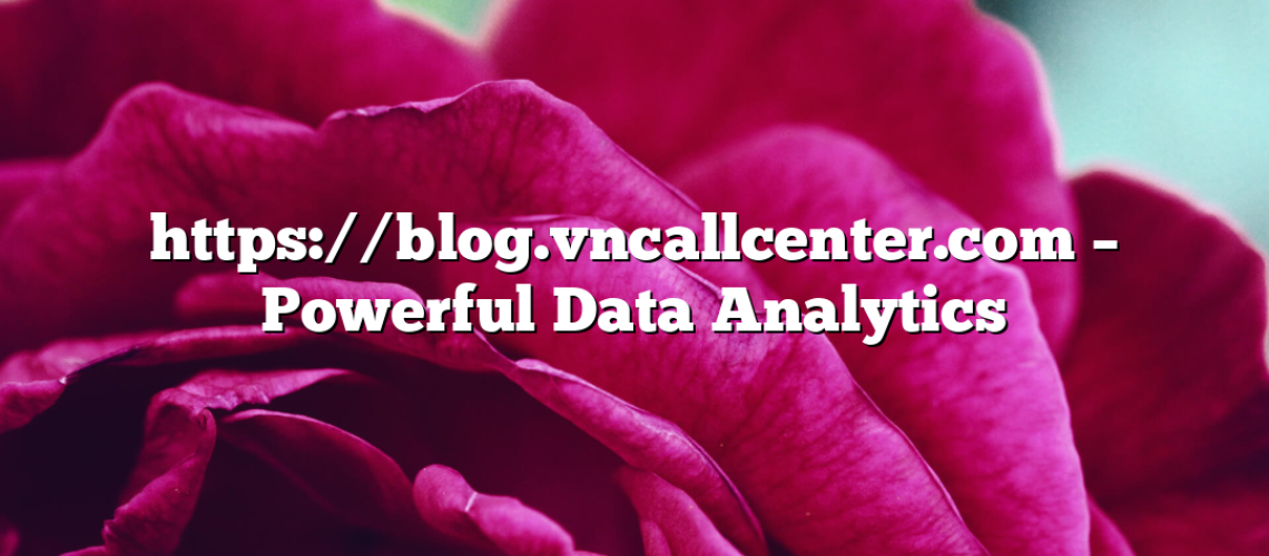 https://blog.vncallcenter.com – Powerful Data Analytics